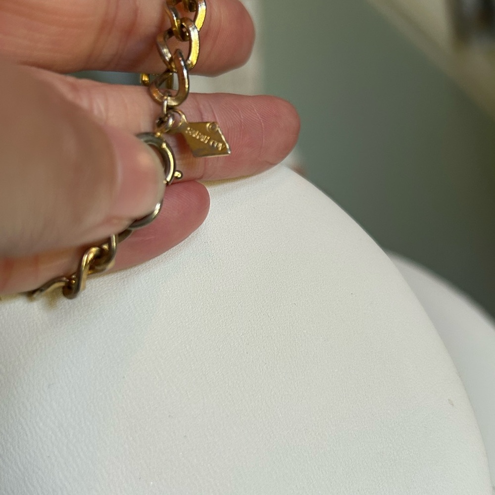 Sarah Coventry Brutalist Style Gold Drip Necklace - Picture 3 of 3